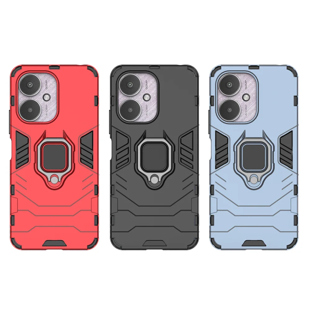 Xiaomi Redmi için red4 G tam darbeye zırh vaka redmired13 C manyetik halka arka kapak koruyucu telefon Coque