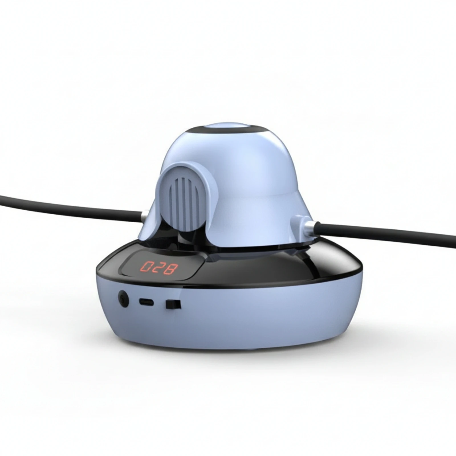 Automatic Jump Rope Machine Rechargeable Smart Skipping Machine with Controller Fitness Equipment Stable Compact for Families