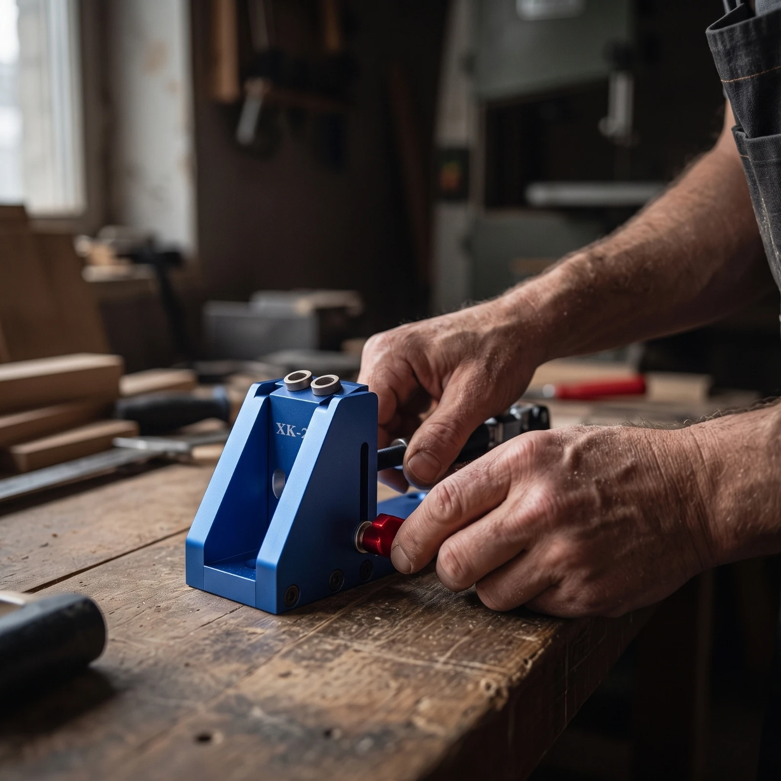 Pocket Hole Jig Sturdy Pocket Hole Jig with Clamp Easy to Use Portable for Woodworkers, Woodworking, Cabinet Making
