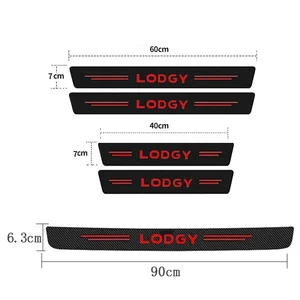 4 PCS Tấm của cửa thân xe phía sau Trunk Thrunk Threshold cho Dacia Sandero Senter Logan Logo Logo Turbo R4 Phụ kiện 8 Sales chính Logan còn lại - №7