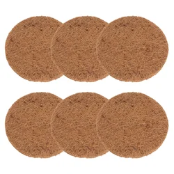 6 Pcs Pigeon Nest with Brown Cushion Bird Pad Durable Mats Round Where Coconut Coir Fiber Nesting