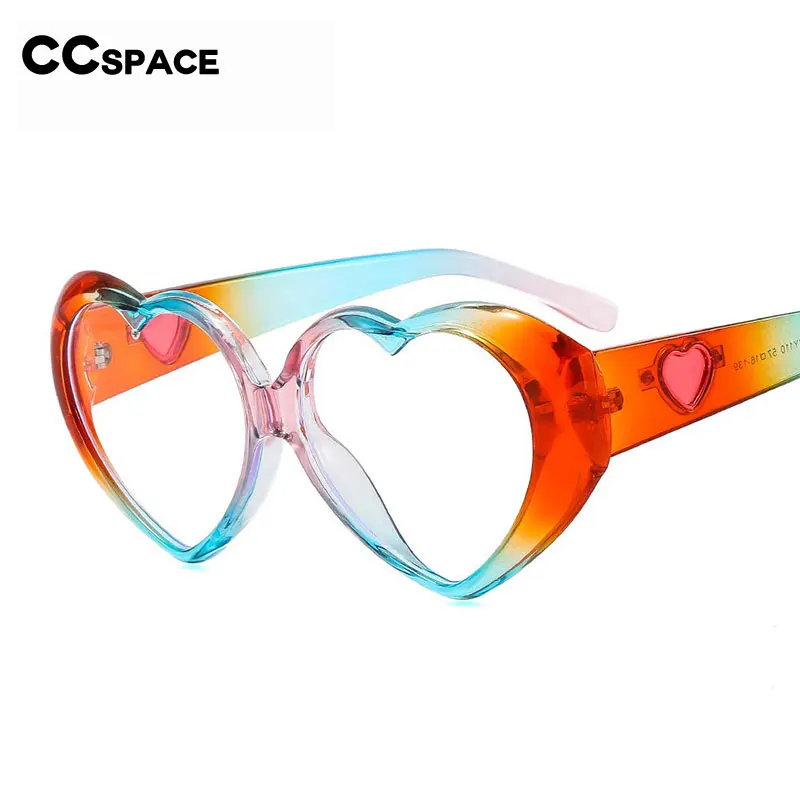 53181 New Style Heart-Shaped Glasses Frame Anti-Blue Light Glasses Fashion Ladies Rainbow Color Eyeglasses