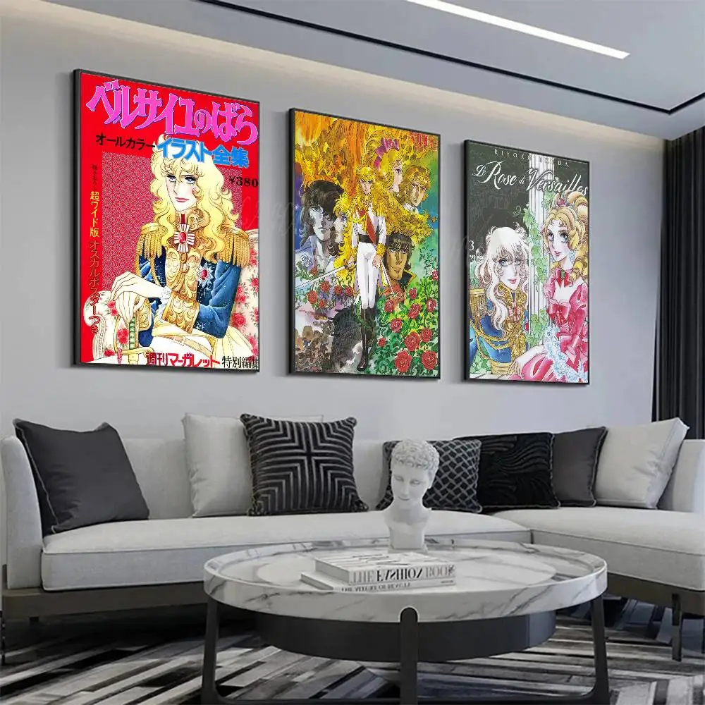 The Rose Of V-Versailles Anime Posters Living Room Bar Cafe Quality Canvas Vintage Style Comics Painting Art Home Wall Decor