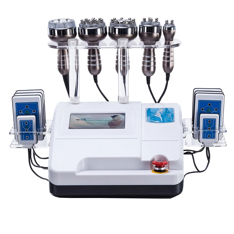 40K Cavitation Beauty Machine Ultrasonic RF Vacuum Radio Frequency BIO 8 Pads Lipo Laser For Slimming Device