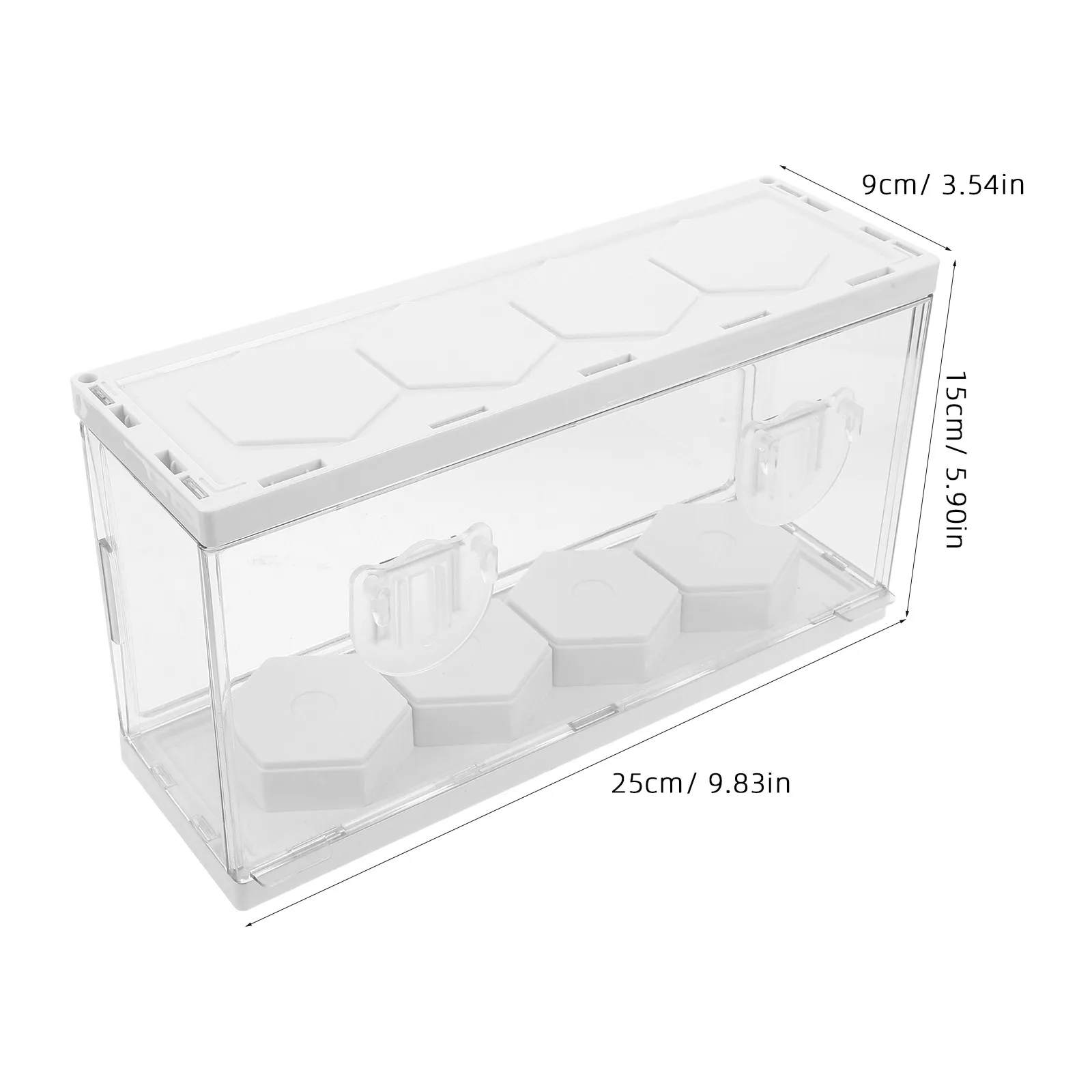 Pegboard Wall Figure Display Case Multi Purpose Clear Plastic Organizer for Action Figures Tools Crafting Supplies 10x6 Inches view 3