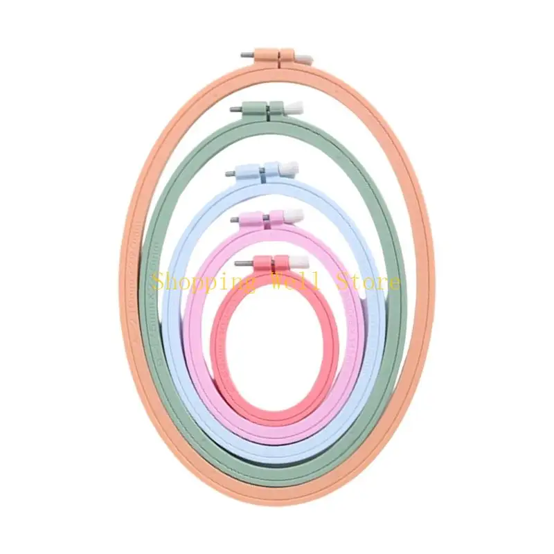 

KX4B Набор из 5 пялец с пружинным зажимом. Рамка для вышивания. Пяльцы овальной формы. Рамка для вышивания.