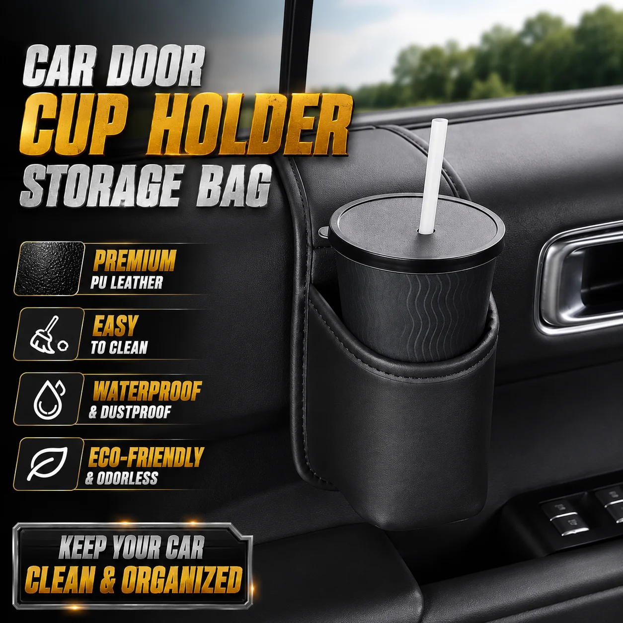 Assento de carro volta suporte de copo pendurado suporte de bebida para assento traseiro mini à prova dwaterproof água couro do plutônio lixo bin guarda-chuva titular organizador do carro