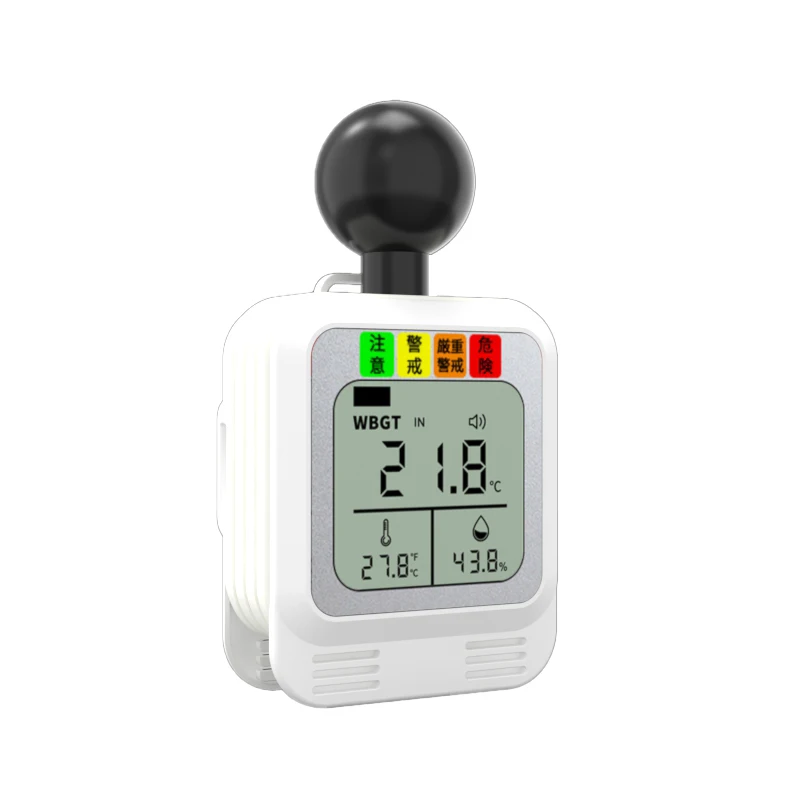 WBGT Heat Index Tester Temperature Monitoring Instrument for Heatstroke Prevention. Features High-Precision Black Globe Thermome