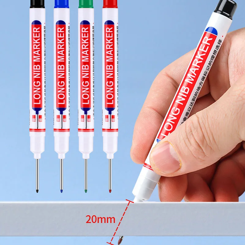 20mm Deep Hole Long Oily Pen Permanent Art Marker For Metal Perforating Waterproof Bathroom Woodworking Decoration Multi-Purpose