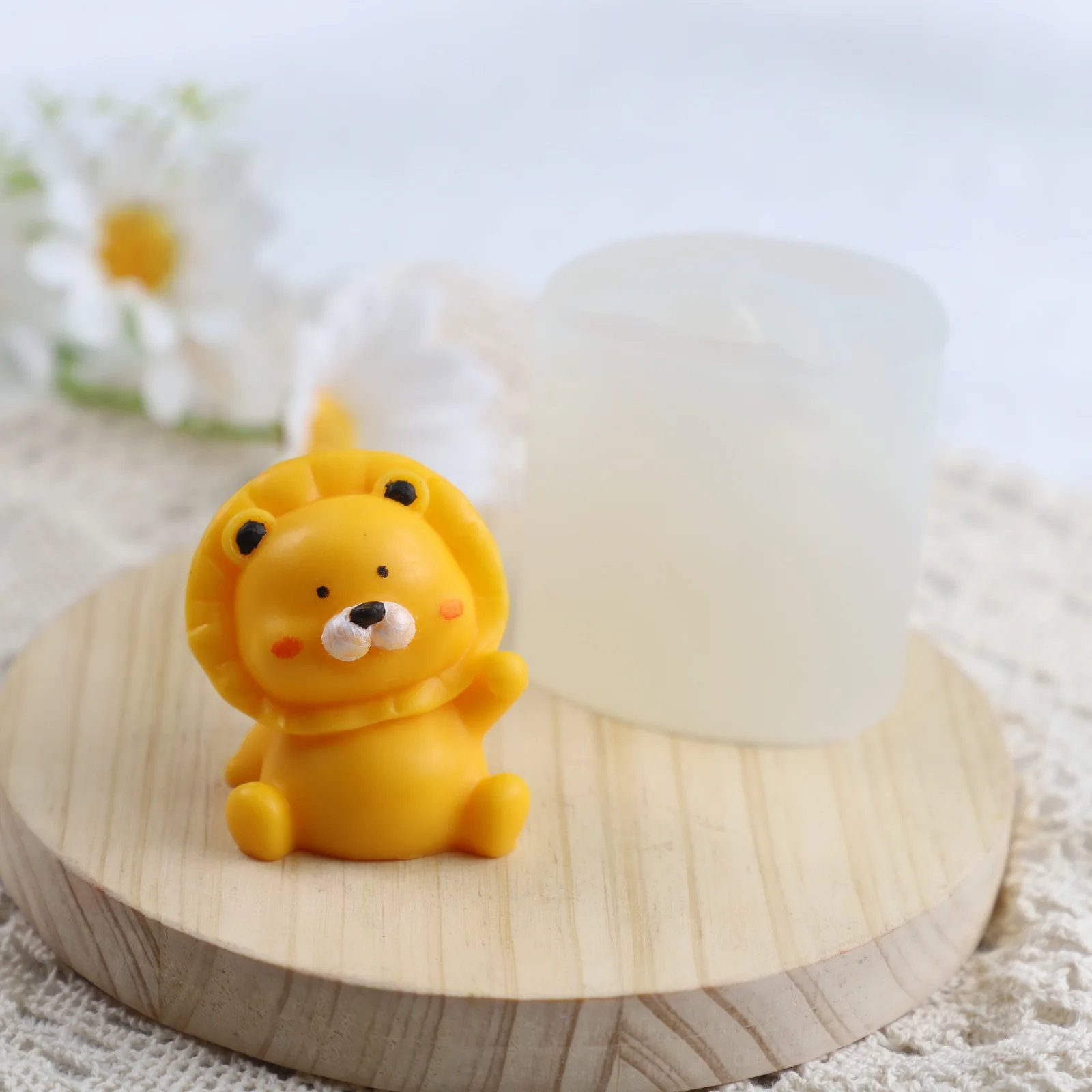 3D Lion forma do pieczenia instrukcja mydło formy samochód DIY akcesoria tapicerskie świeca aromaterapeutyczna zwierząt silikonowe formy