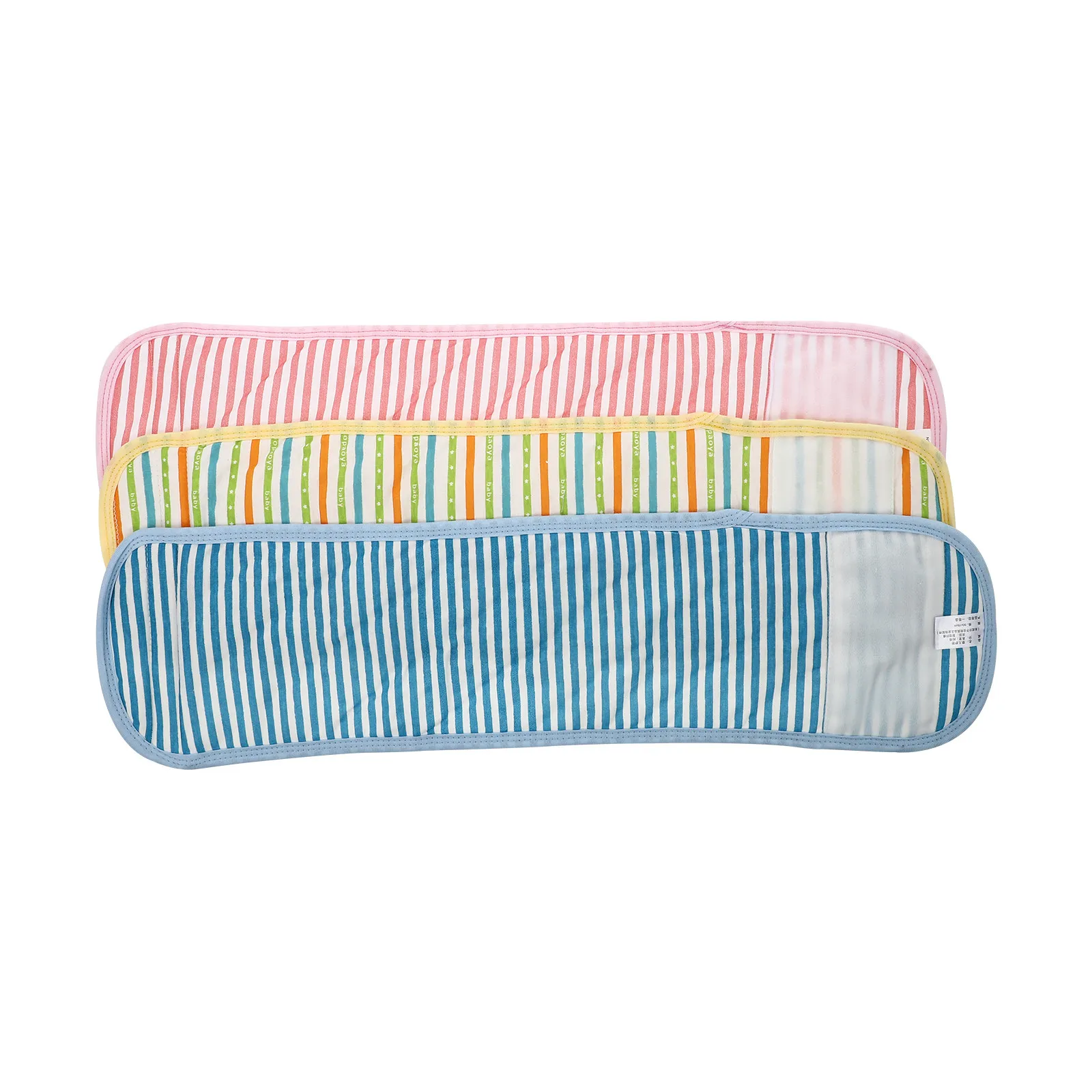 

Набор из 3 хлопковых бандажей для живота для новорожденных, младенцев и малышей: теплая поддержка живота, защита пупка, облегчение колик, полосатый дизайн