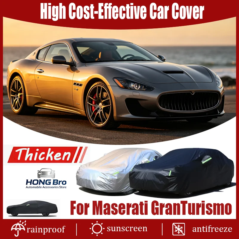 For Maserati GranTurismo Outdoor Car Cover Reflective Strips, Waterproof, Snowproof, Dustproof, UV Protection, Auto Cover