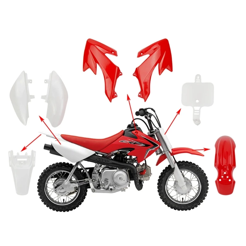 Full Plastic Fairing Set Body Kits Plastic  For CRF50 XR50 50cc 70cc 90cc 110cc 125cc Dirt Pit Dirt Bike Motorbike