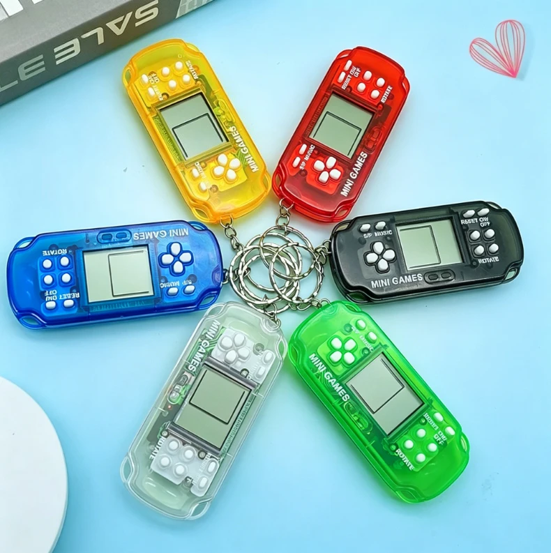 26 In1 Classic Tetris Handheld Game Keychain Mini Pocket Retro Electronic Game Console Children Educational Small Toy - view 6