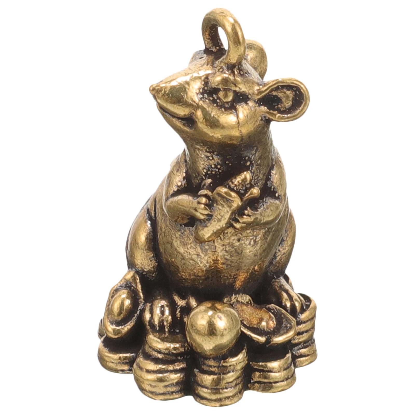 

Copper Rat Pendant 3 Styles Keychain Decorative Hanging Charm DIY Jewelry Making Charms Mouse Office Decor