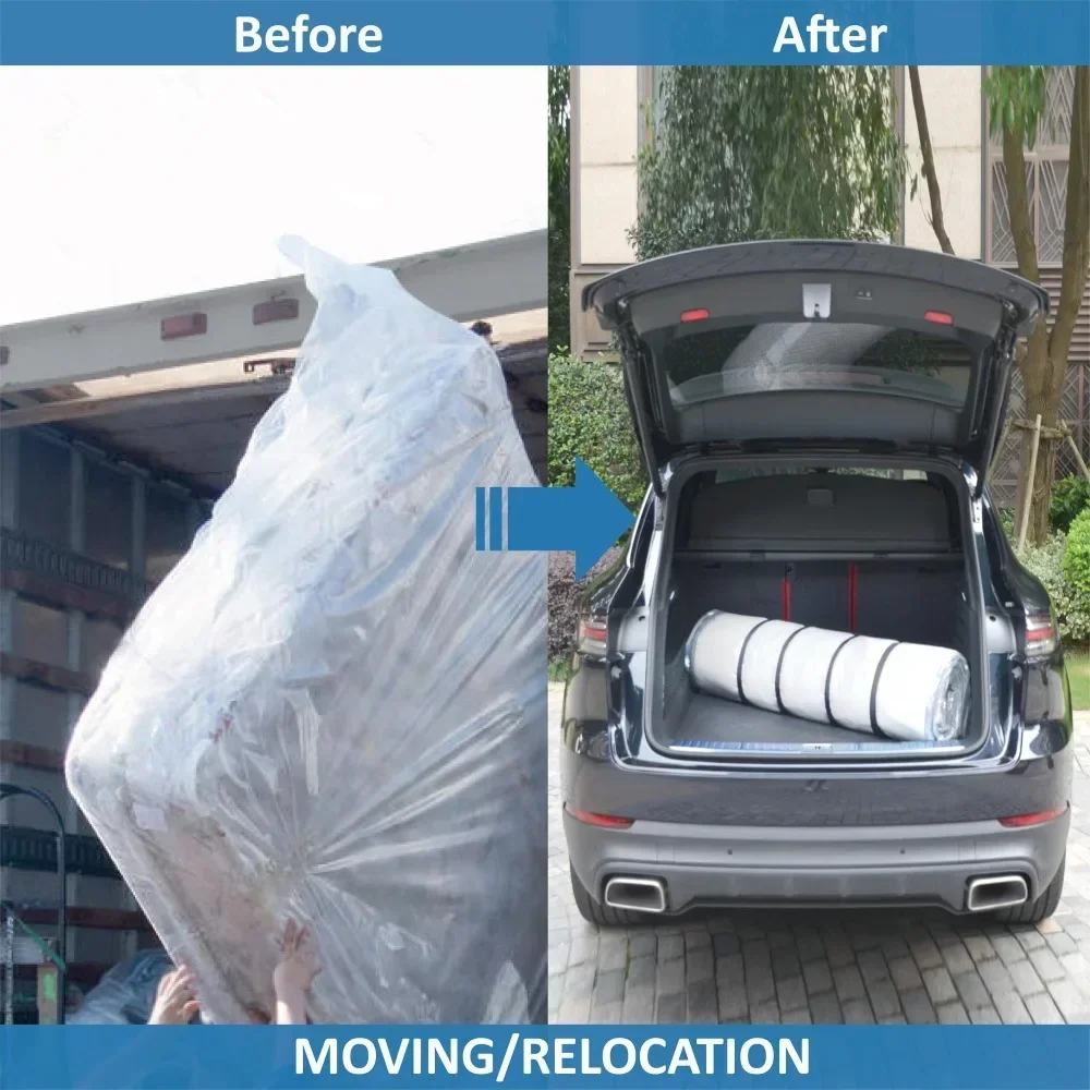 Storage Mattress Vacuum Storage Bag for Moving - Vacuum Seal Mattress Bag with Straps for Easy Moving, Shipping and Storing