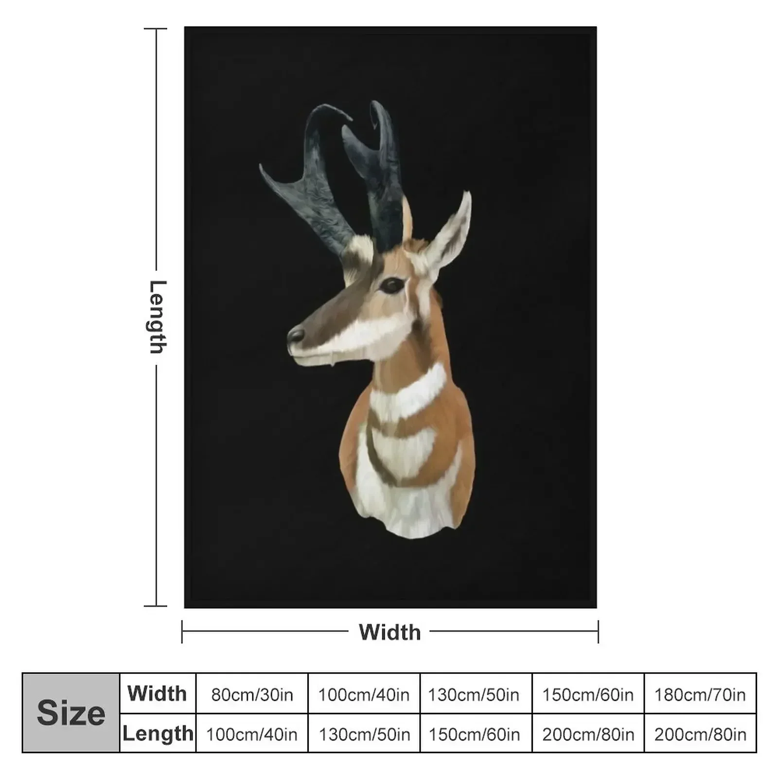 Pronghorn Antelope Throw Blanket blankets and throws Decorative Beds Blankets