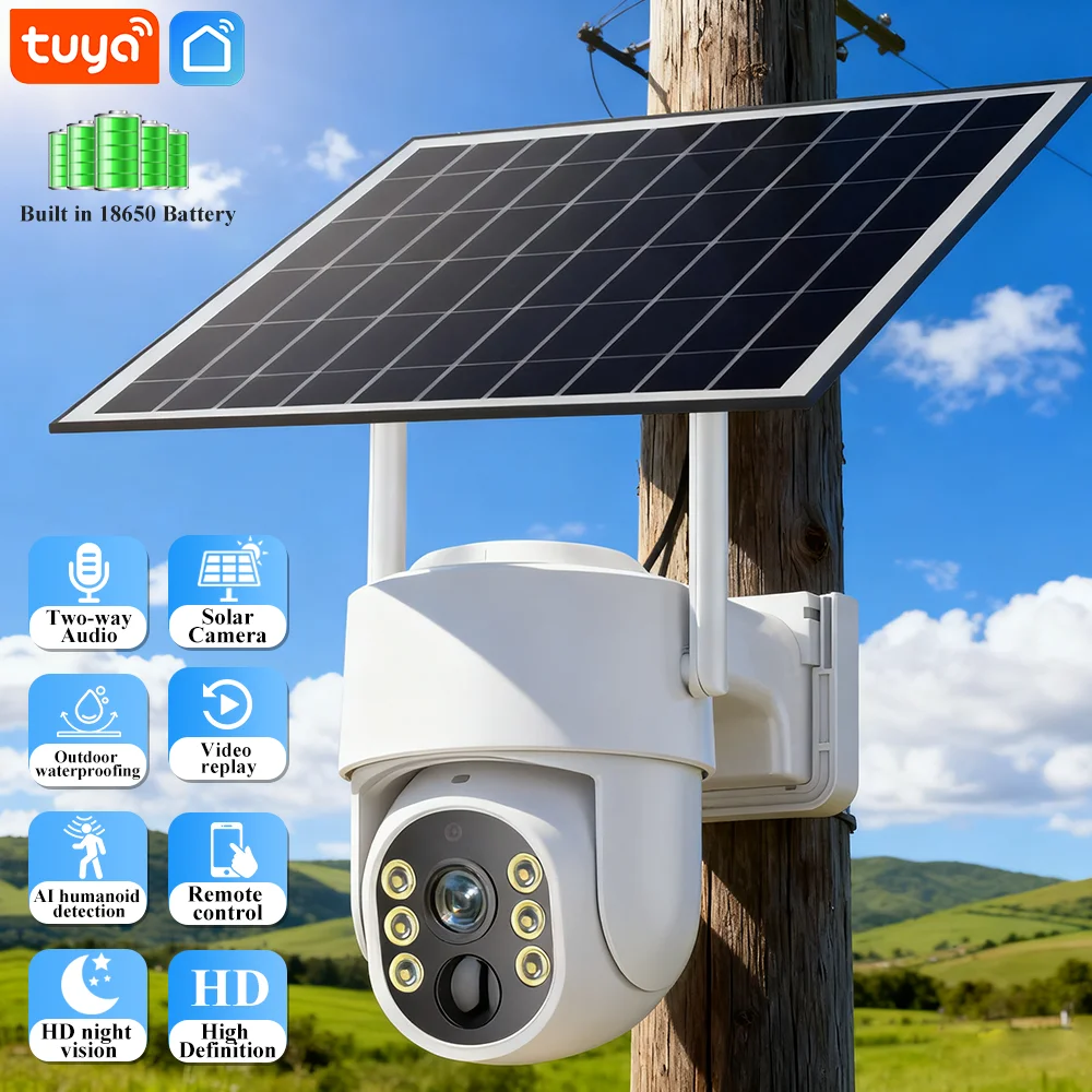 �y�Z�[�����zTuya 4K 8MP Wifi PTZ�J���� �J���[�i�C�g�r�W�����@�\ AI�����ǐ� �Z�L�����e�B�ی� IP�J���� CCTV �����r�f�I�Ď�