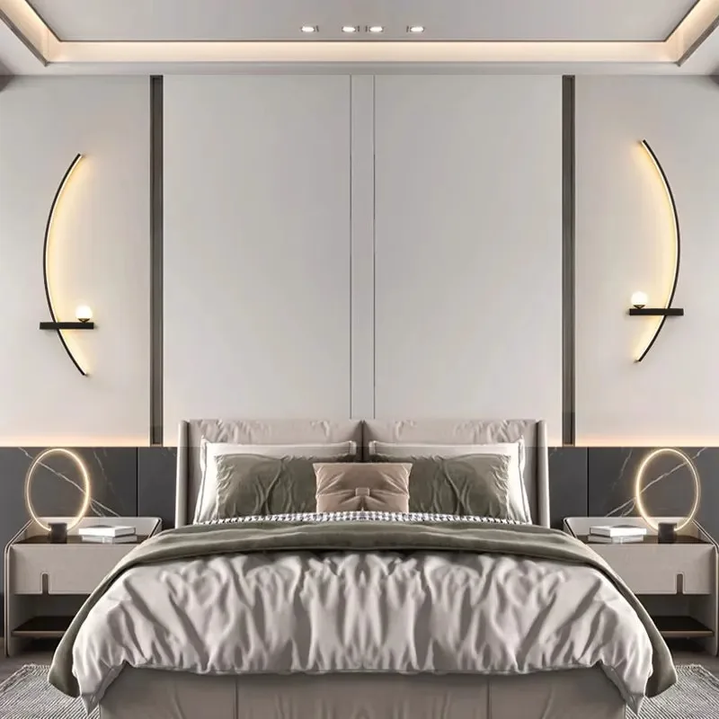 LED Wall Lamp Stripes Wall Sconces Bedroom Bedside Living Room Study Stairs Home Decor Indoor Lighting Fixture Luster
