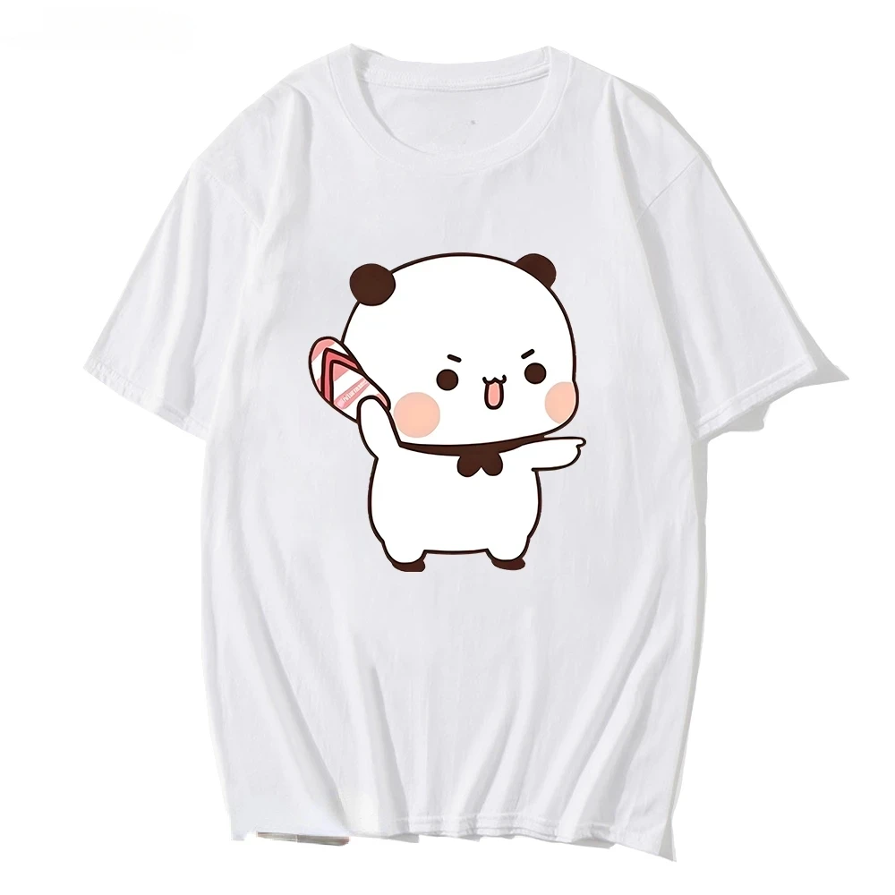 Unique Dudu Was Threw Flip Tshirt Flops By Bubu Since He Teases Bubu Graphic Shirt Kawaii Panda Bear Women Men Short Sleeve Tops