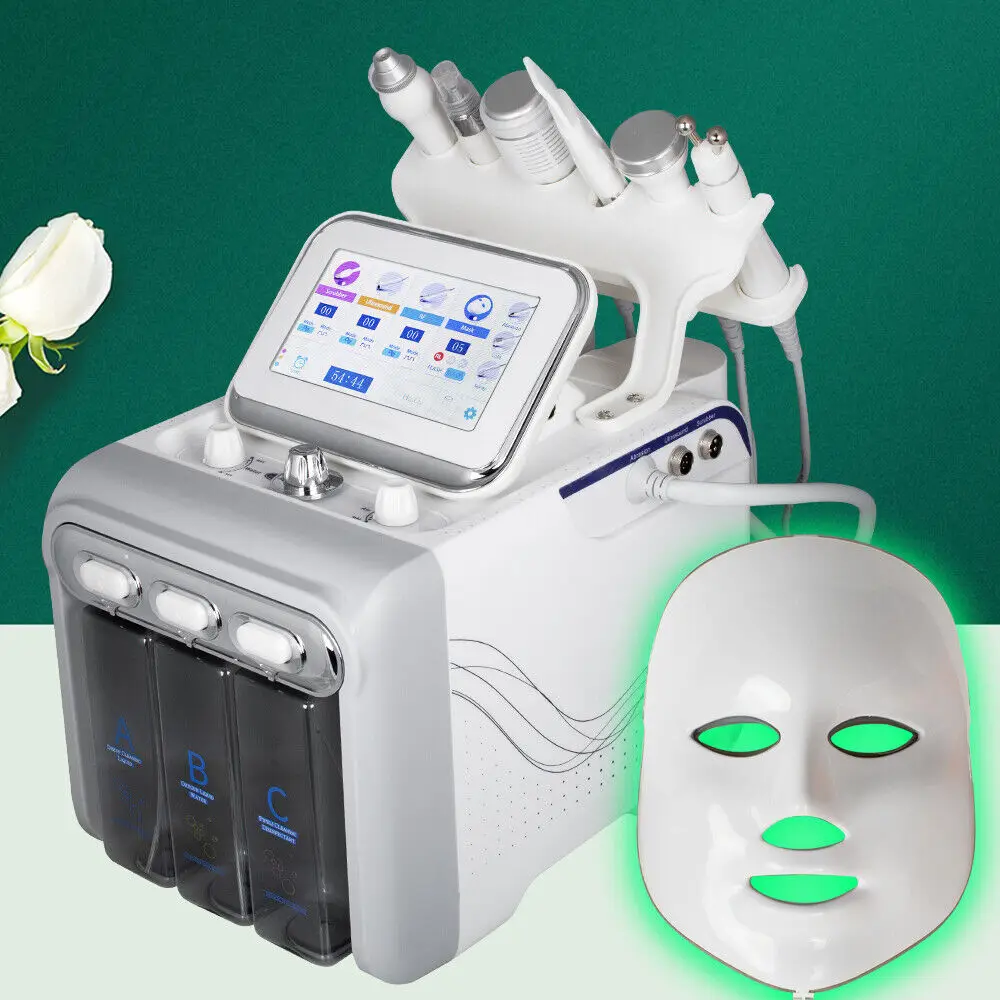 7 in 1 Water Dermabrasion Deep Cleansing Facial Spa - Multifunctional Beauty Solution to Moisturize, Shrink Pores, and Remove Ac