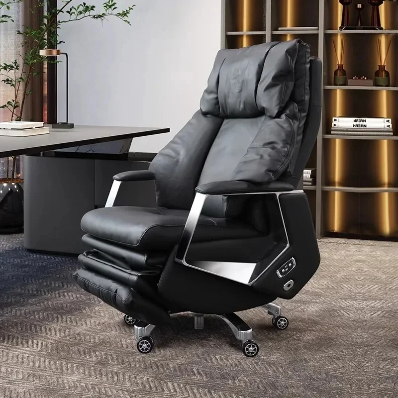 

Office President Computer Comfortable Leather Seat Ventilation Massage Long Sitting and Lying Electric Executive Chair