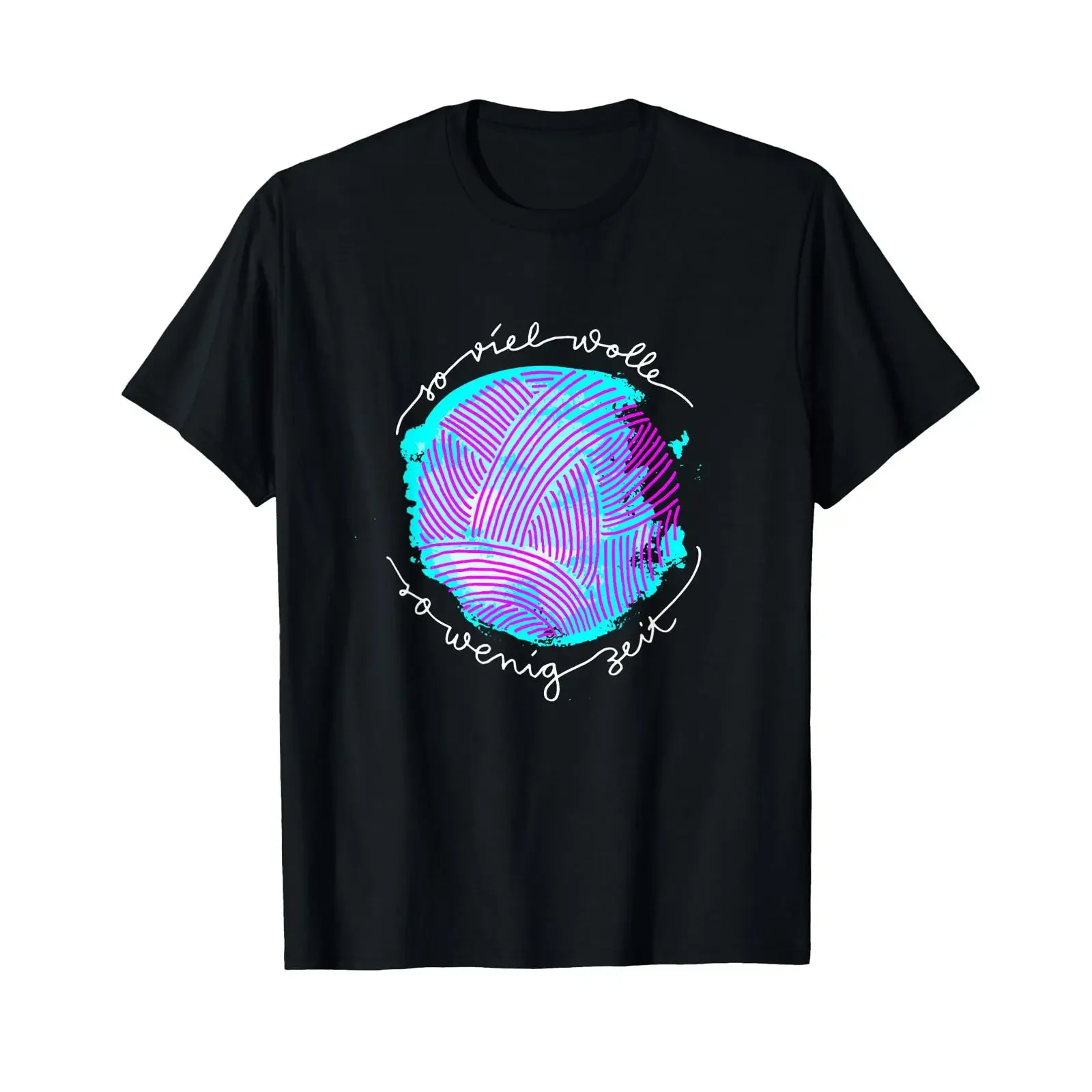Crochet Knitting Saying So much wool little time T shirt vintage Washed Slightly streetwear Comfortable Breathable graphic
