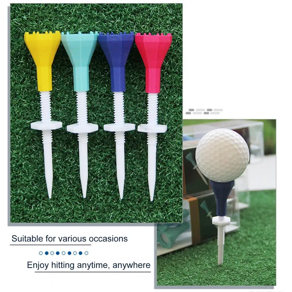 Adjustable Golf Tees Golf Practice Tees Compact Size Height Adjustable Lightweight Unbreakable Golf Tees 5pcs Training for Low