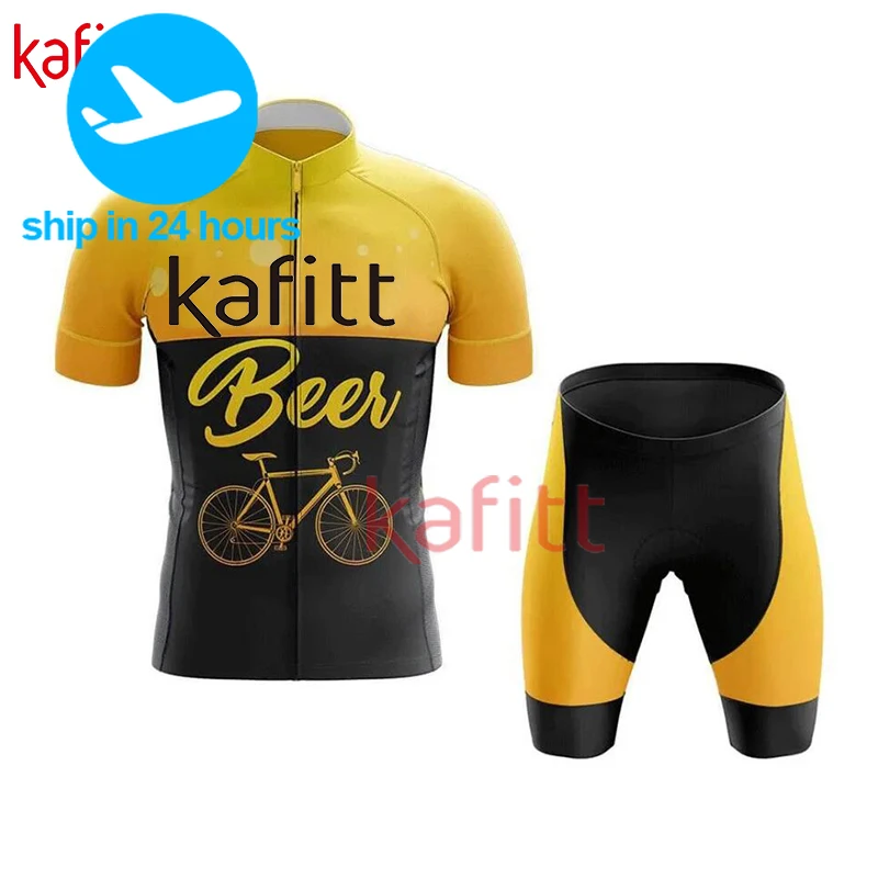 

Kafitt Women's Summer New Bicycle Team Ball Suit Set Outdoor Road Suit Custom Zipper Shirt Set Two Piece Set