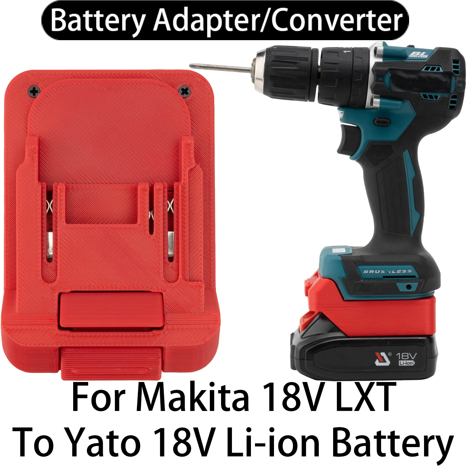 Battery Adapter Converter For Makita 18V LXT Li-ion Tool To Yato 18V Li-ion Batetry Adapter Converter Power Tool Accessory