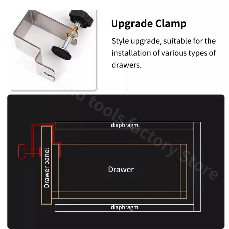 Drawer Installation Fixed Clamps 1PCS/2PCS/4PCS Home Decoration Cabinet Drawer Panel Install Clip Woodworking Auxiliary Hardware