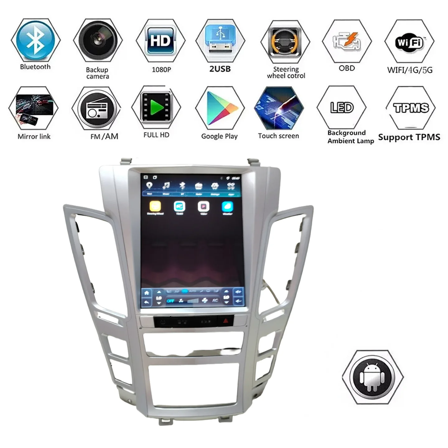 

Vertical screen Android For Cadillac CTS 2007-2012 Car multimedia Player Radio Stereo GPS Navigation Head unit Audio upgrade