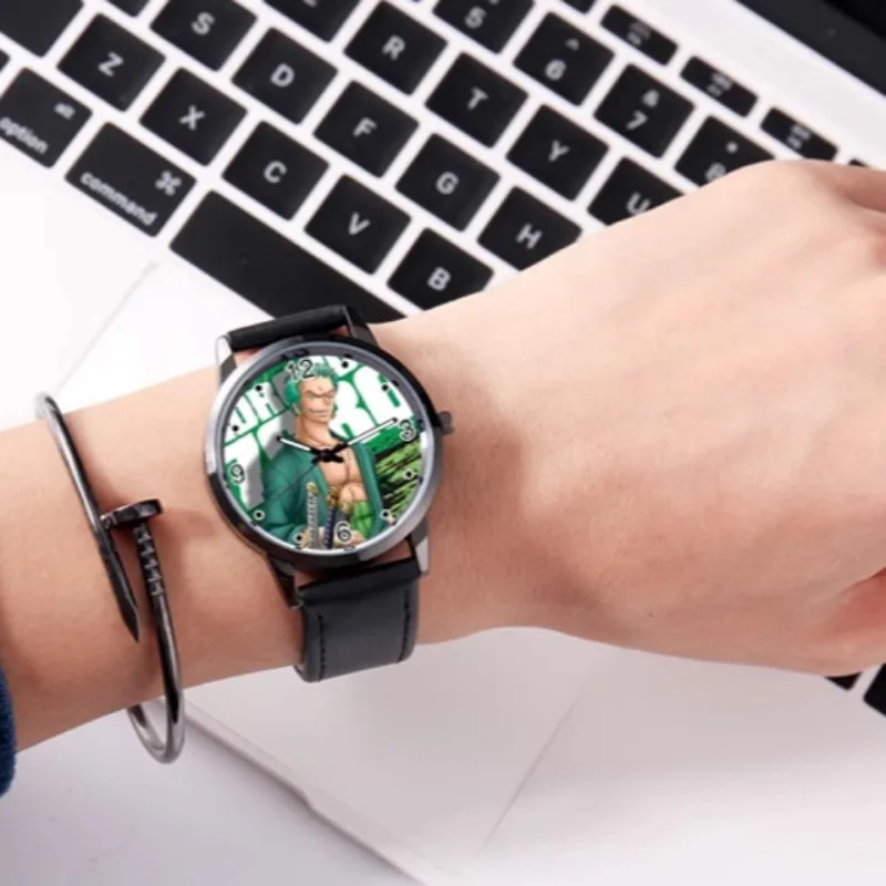 Nuovo stile Anime One Piece Rufy Ace Sabo Solon Shanzhina Mei Creativo Periferico Cartoon Orologio per il tempo libero Decorazione Forniture