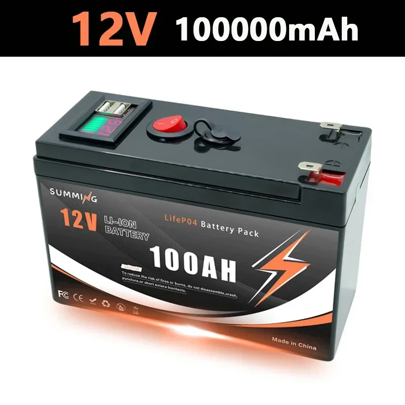 12V LiFePO4 150Ah lithiumbatterij 5000+ diepe cycli, voor elektrische wielen speelgoed, scooter, UPS, kajak fishfinder, zonnepaneel