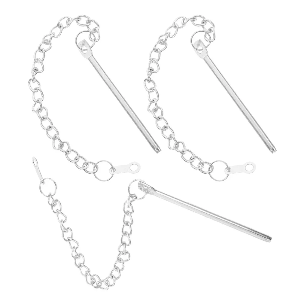 

3Pcs Steel Umbrella Pin Chain Heavy Duty Outdoor Patio Umbrella Fixing Accessory for Garden Terrace Parasol Stability Hold