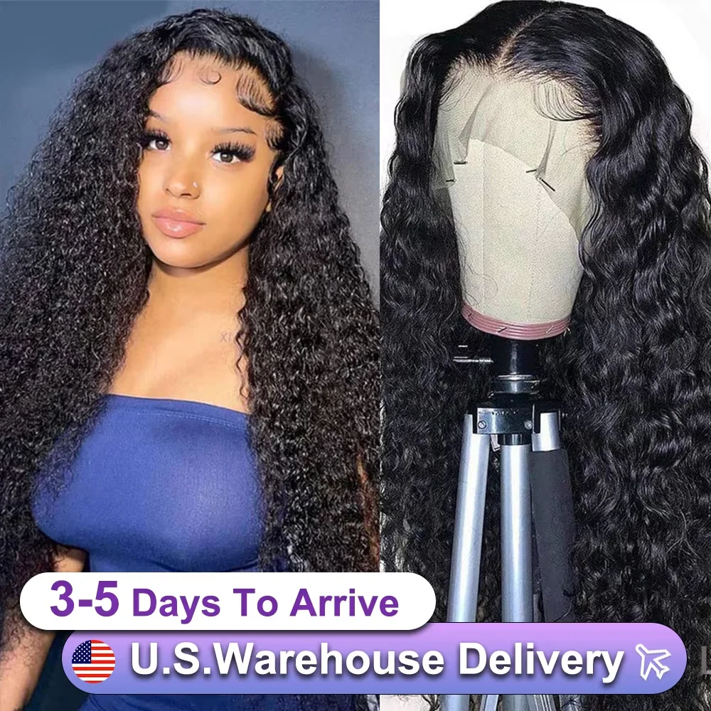 

13x6 HD Lace Front Human Hair Wigs 40 Inches Deep Wave Remy Human Hair Precut Frontal Curly Brazilian Glueless Human Hair Wigs