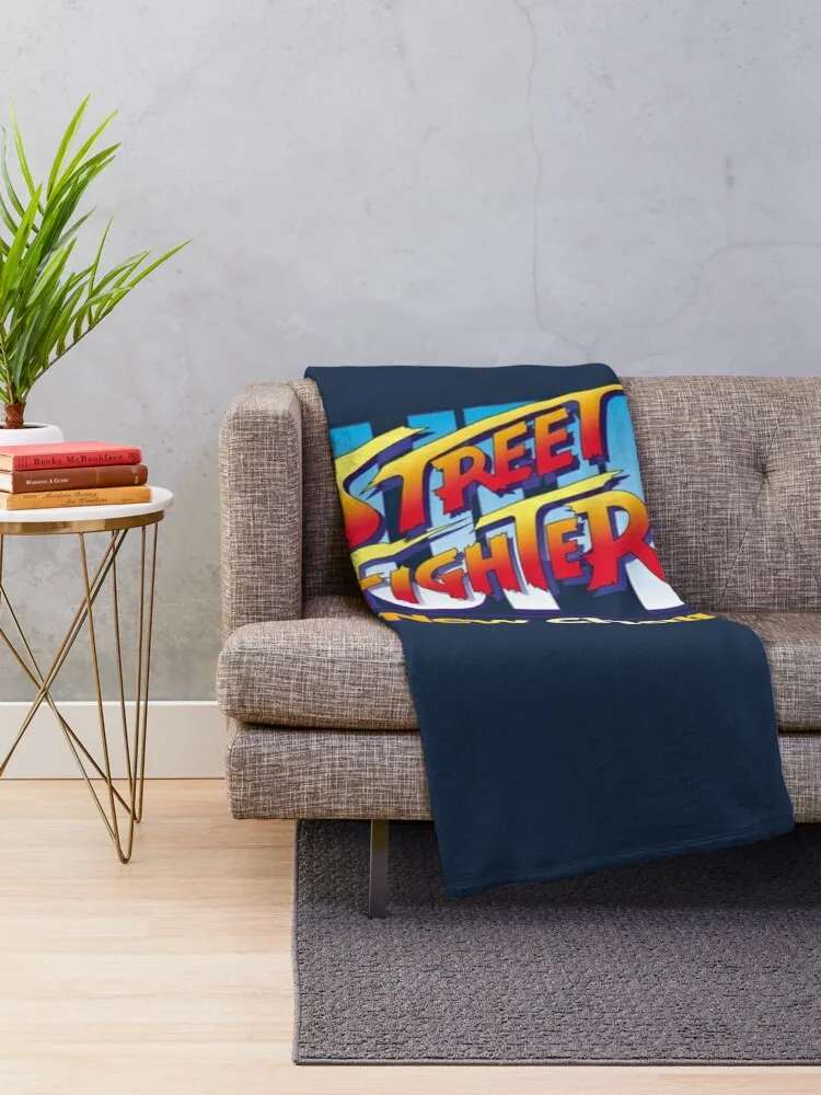 Super Street Fighter II Vintage Video Game Logo Throw Blanket warm for winter Tourist Blankets