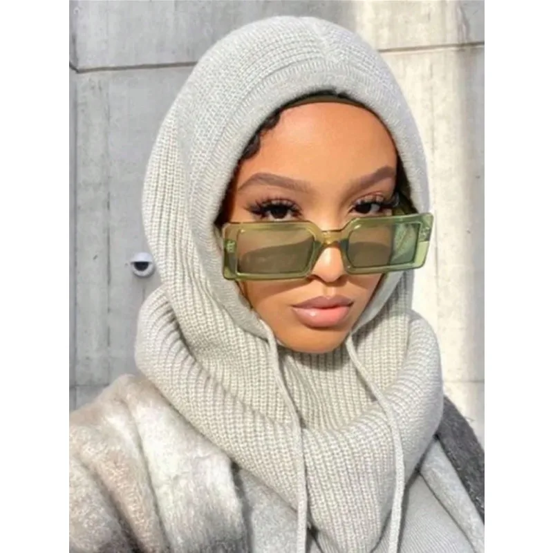 قبعة بالاكلافا ناعمة وسميكة، وشاح غطاء محرك السيارة مقاوم للأماكن الخارجية، قبعة رأس عمامة برباط مرن مناسبة للتزلج في الشتاء #1