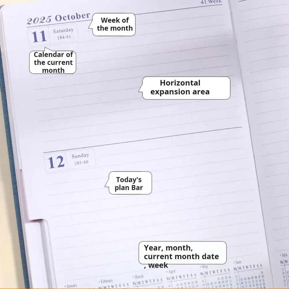 دفتر حلزوني مع ورق سميك لليوميات ، مخطط شهري ، جدول اجتماعات ، مخطط شهري ، مكتب ، لا للكفاءة