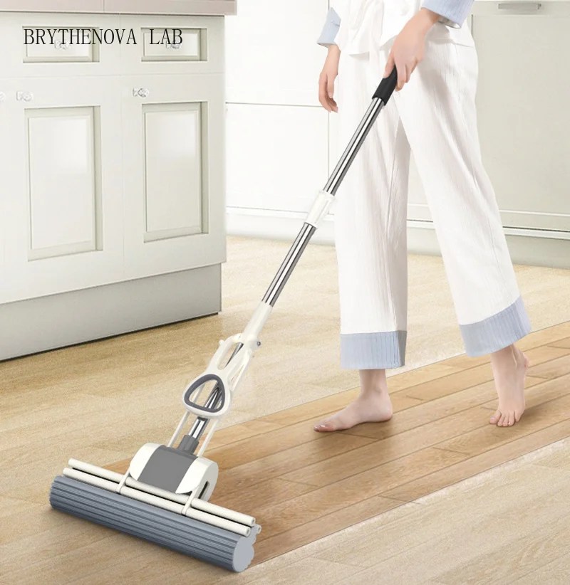 34cm Floor Mop Premium Roller Mop Easy Wring Floor Sponge Squeeze Eraser Roller Cleaning Domestic Cleaner