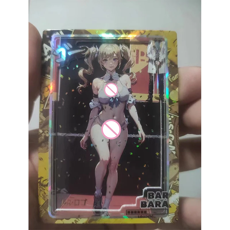 Anime diosa historia Yae Miko Barbara Yor Forger Ganyu Nilou Nami tarjetas coleccionables regalos de cumpleaños de Navidad juguetes para niños