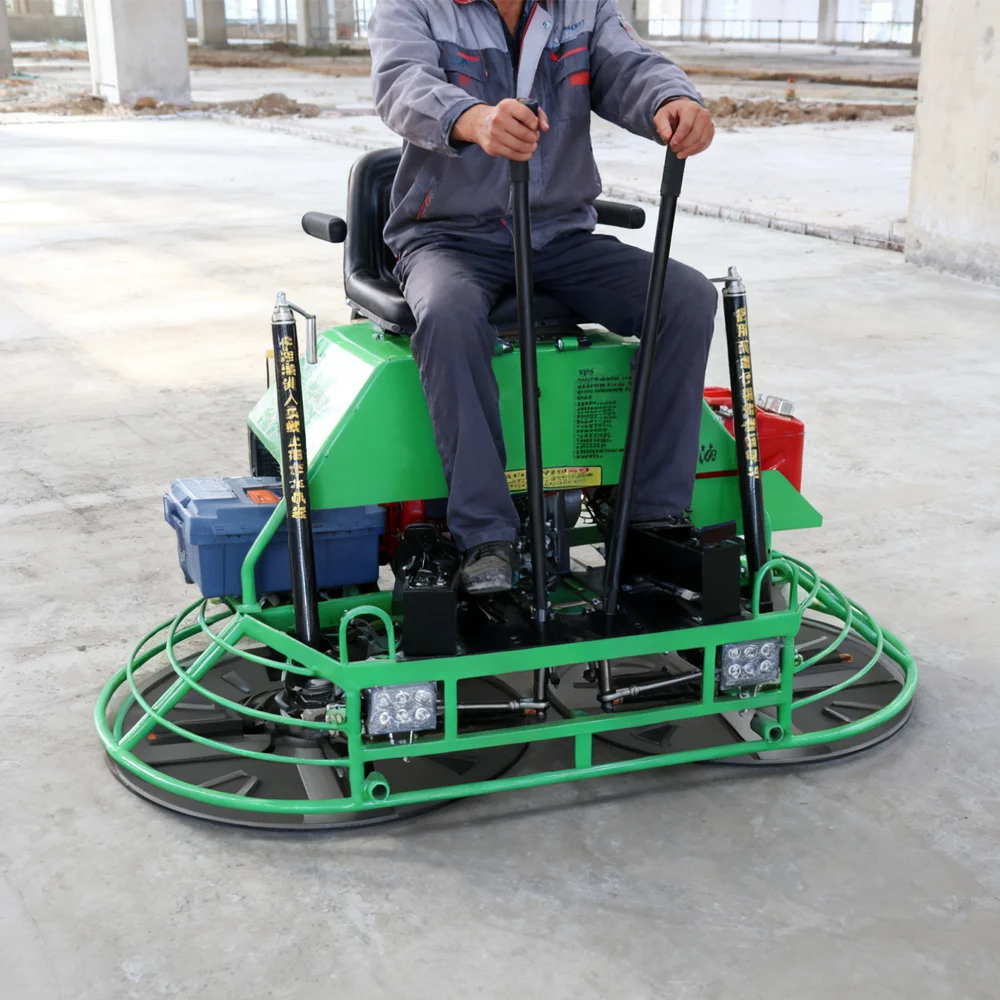 Factory Custom Ride on Helicopter Double Disk Road Cement Finishing Machine  Driving Concrete Power Trowel