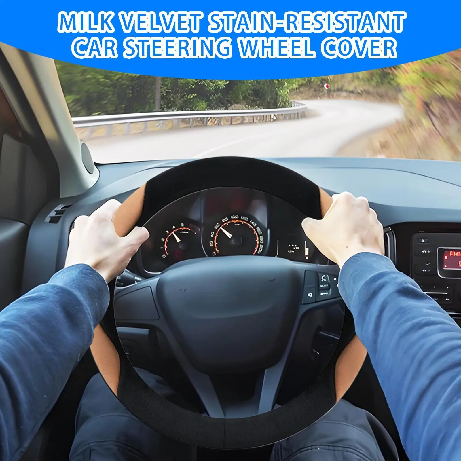 

Soft Steering Wheel Cover Soft Anti-Slip Thermal Car Steering Wheel Warm Cover For Protection Maintenance Care Driving Comfort