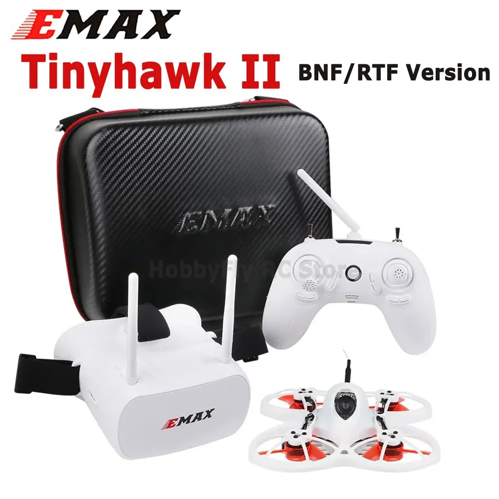 EMAX Tinyhawk II 75mm 1-2S Whoop FPV Racing Drone RTF FrSky D8 Runcam Nano2 Cam 25/100/200mw VTX 5A Blheli_S ESC