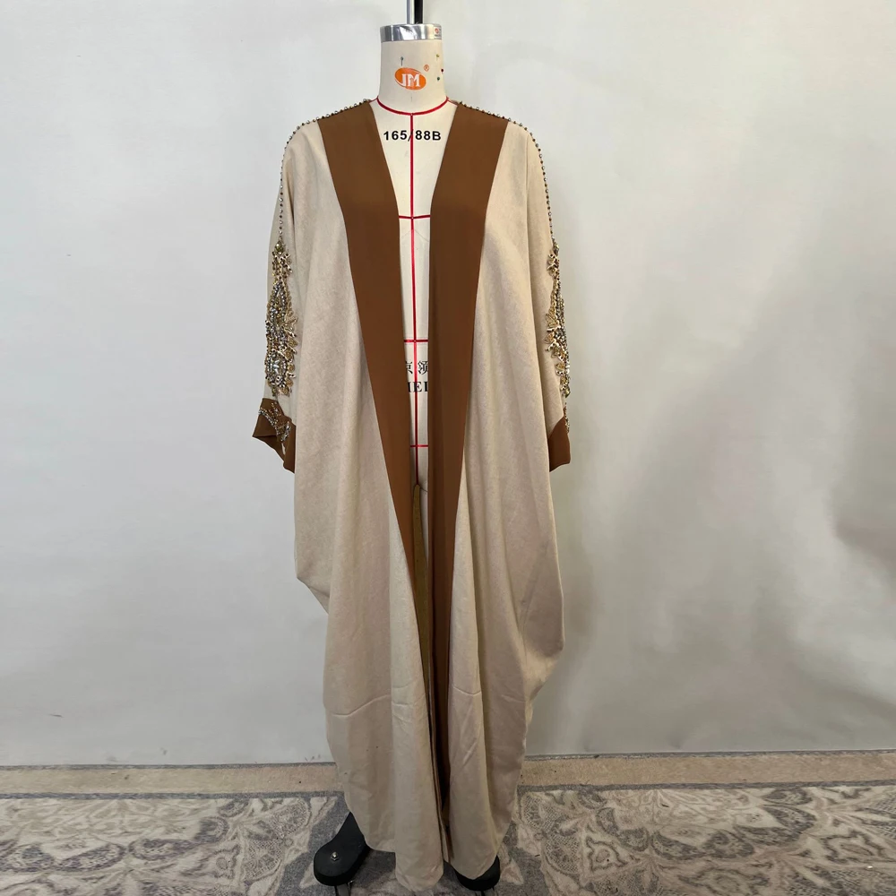 

Eid Diamonds Kaftan Abayas Women Kimono Musulmane Dubai Open Abaya Turkey Islam Arabic Muslim Modest Dress Robe Ramadan Jalabiya