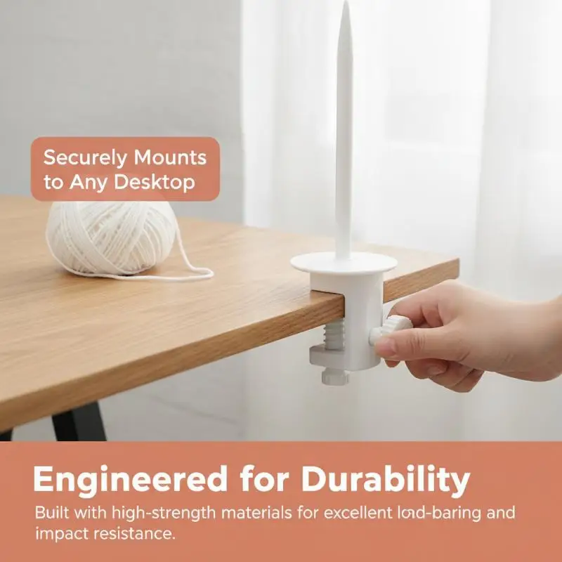 3D Printing Crochet Yarn Holder Non-slip Reusable Yarn Winder Stand Space Saving Detachable Sewing Thread Spool Dispenser