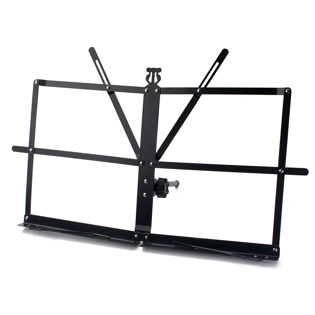 

Portable Music Stand 2 in 1 Dual Use Folding Sheet Music Stand Desktop Book Stand Metal Sheet Music Holder Foldable