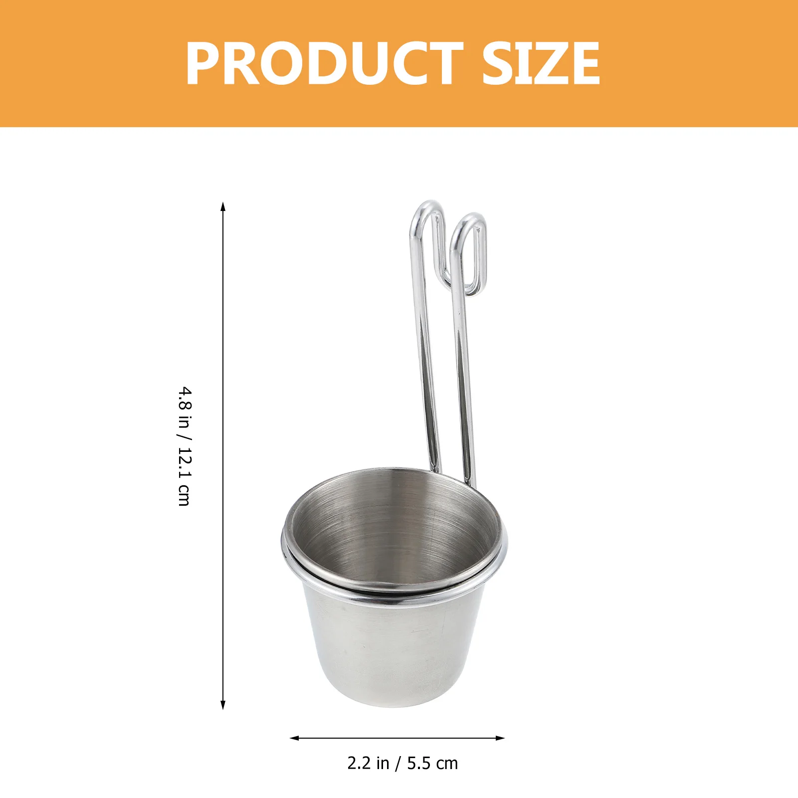 

2 pcs Stainless Steel Sauce Cup 20Oz Smooth Corrosion Resistant Dipping Dish For Bbq Picnic Kitchen Use Condiment Container