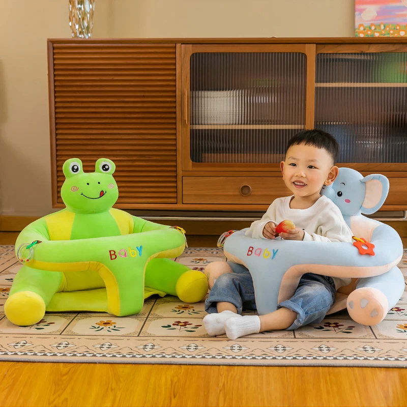 

Baby Support Seat Plush Chair Learning To Sit Comfortable Toddler Nest Washable Filler Cradle Sofa (Only Chair Cover)