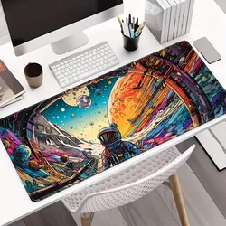 Farbe Astronaut Mauspad Tastatur Mousepad XXL Große Mausmatten Spiel Gaming Zubehör Büro Computer Gamer Laptop Schreibtisch Matte